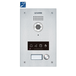 Fermax 1676 – Placa Marine SIP ST2 CVP101 con Cámara HD, 1 Pulsador y Módulo One to One