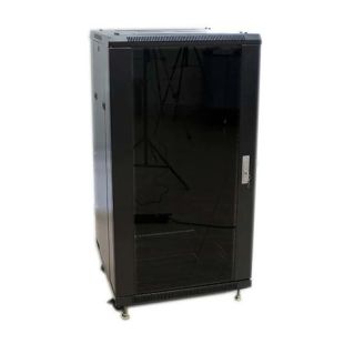 19'' 22U 800x800 Floor Rack with Glass Door and Metal Back by Pepegreen