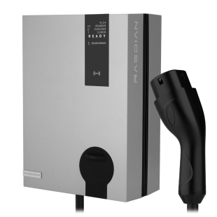 Cargador para Vehiculos Eléctricos 22kW 32A Plata de Raedian