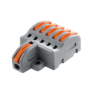 Regleta de conexión rápida Electro DH ED10.797/4 con 1 entrada y 5 salidas 250V