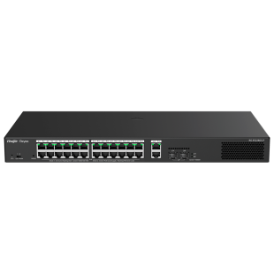Switch Gestionable 24 Puertos 1GB POE+, 2 Uplink RJ45 1Gb y 2 SFP 1Gb 370W de Reyee