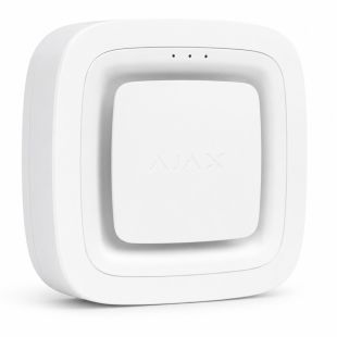 Sirena inalámbrica direccionable Ajax AJ-EN54-SOUNDER-W blanca con certificación EN54 y comunicación bidireccional para sistemas de alarma contra incendios.
