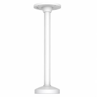 Soporte de techo Hikvision DS-1271ZJ-140-DM45 para cámaras domo, fabricado en aluminio blanco y apto para instalaciones exteriores
