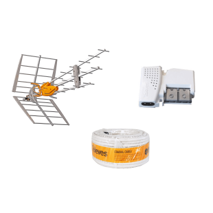 DTT DAT BOSS Kit 42dB LTE 5G + Power Supply + 20m Cable
