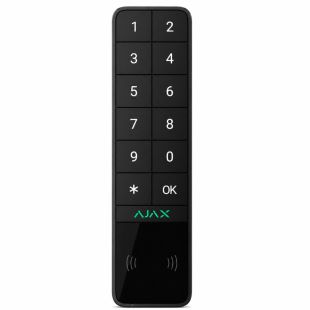 Teclado exterior Ajax AJ-KEYPADOUTDOOR-B negro con autenticación RFID y Bluetooth certificado Grado 2 IP65 para sistemas de alarma Ajax