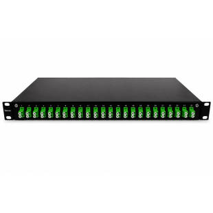 Televes 19" 1U Sliding Fiber Optic Tray with 24 LC/APC Duplex Ports and 48 LC/APC Pigtails