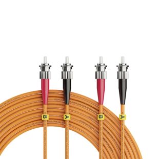 Openetics 5062/2&ndash; Latiguillo Fibra &Oacute;ptica Multimodo OM4 D&uacute;plex ST/ST 2m Naranja
