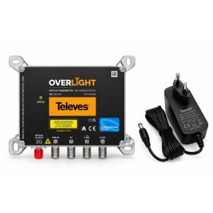 Transmisor óptico Televes 237516 Overlight 1510nm 9dBm FC/APC con fuente de alimentación
