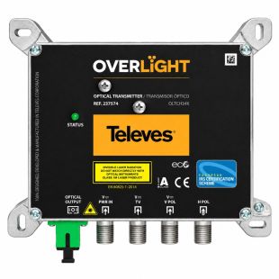 Transmisor óptico Televes 237574 Overlight DWDM C34 9dBm SC/APC para TDT y satélite