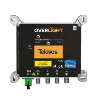 Transmisor óptico Televes Overlight DWDM C31 9dBm para DAB, UHF y satélite con conexión SC/APC, referencia TEL237571.