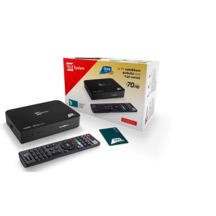 Receptor Satélite TIVU HD TeleSystem y Tarjeta TS-9019