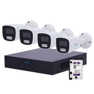 Kit Videovigilancia Uniarch 4 Cámaras + NVR PoE + HDD 1TB