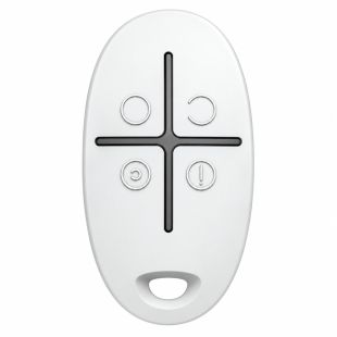 Vista frontal de carcasa blanca Ajax AJ-SPACECONTROL-W-DUMMY para mando SpaceControl