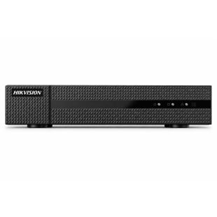 Vista frontal del grabador DVR Hikvision HWD-6108MHT híbrido 5 en 1 con 8 canales, Motion Detection 2.0 y compatibilidad IP hasta 6 Mpx