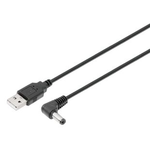 Cable USB-A a Jack Hueco Hembra Acodado 5.5x2.1mm 1m Nimo WIR1914