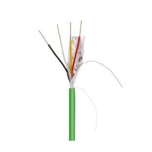 Cable Bus KNX 4 Hilos Blindado Cu 4x0.8mm Funda Verde 5.5mm Bobina 100m
