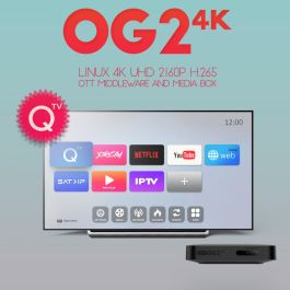 Receptor OTT IPTV 4K UHD Qviart AG Android 7 WiFi BLANCO TDTprofesional