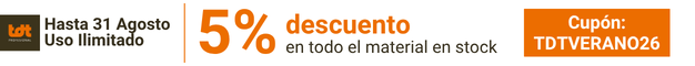 5% descuento en todo el material en stock
