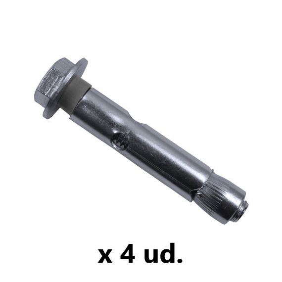 Metal plug, metric screw 8x80mm for 10mm drill bit x 4 units