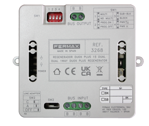 Regenerador Dual DUOX PLUS 1 salida Fermax 3268 2 hilos