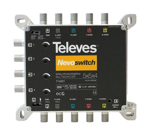 Nevoswitch 5 inputs x 5 outputs x 4 for floors "F" Terminal/Cascade