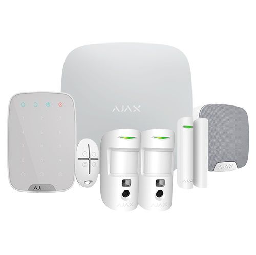 AJAX 4G alarm kit +2 PirCAM +contact +control +keyboard+siren White