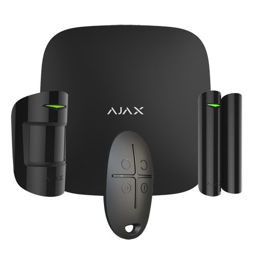 Kit de alarma profesional AJAX con Wi-Fi / 3G Dual SIM / Ethernet Negro AJ-STARTERKIT-CAM-B