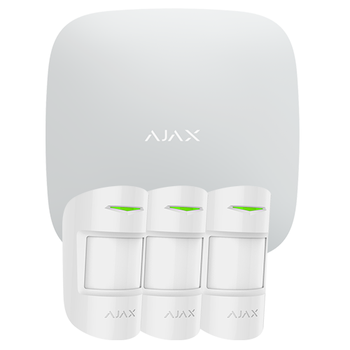 Professional Alarm Kit AJAX 3 PIR + Panel AJ-HUB-W