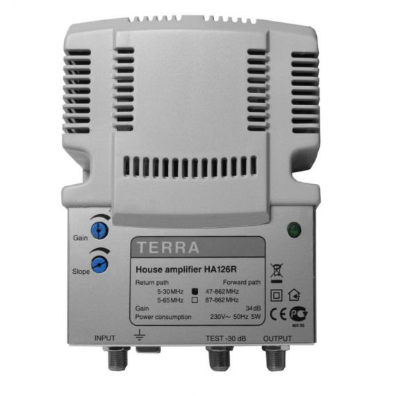 Indoor CATV Amplifier 34dB (47-862Mhz) Slope Adjustment TE-HA126R30