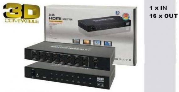 Divisor de HDMI con entrada y salidas