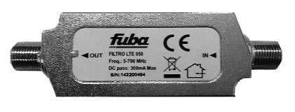 Filtro LTE 4G (5-790 MHz) Interior de Fuba