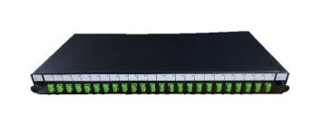 1U-19'' FO Tray with 24 SC/APC ports (Adapter + Caset)