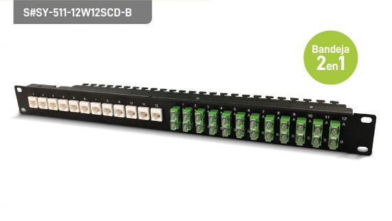 Mixed Rack Tray LAN - Fiber Optic (12x RJ45 + 12x FO Dx)