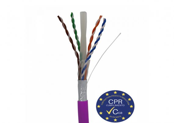 Data Cable U/UTP Interior Violet Cat 6A Cca LSFH Coil 500m DK6000A 219312 from Televes