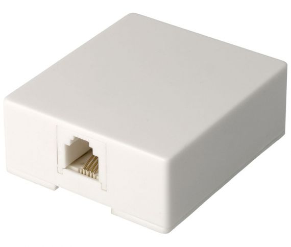 Wall Rosette with White RJ11 Side Outlet phto 1