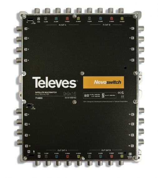 Nevoswitch 9 inputs x 9 outputs x 16 for floors "F" Terminal/Cascade