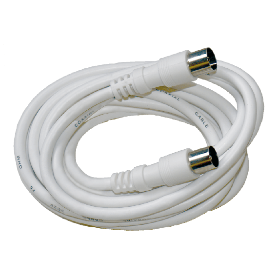 TV Antenna Cable 1.5m RG59 IEC Male/Female White Televes