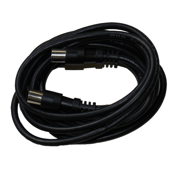 TV Antenna Cable 2.5m RG59 IEC Male/Female Black Televes