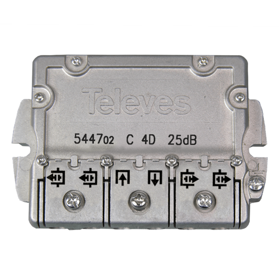 Derivador 4 Salidas Conector Brida 25 dB Televes