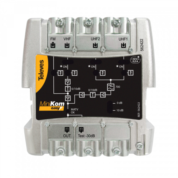 Central Broadband MiniKom EasyF 4 Inputs and 1 Output Televes 562422