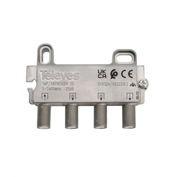 Derivative 2 Outputs Connector F 20 dB Televes