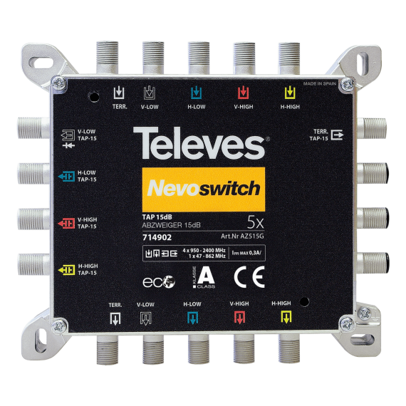 NevoSwitch Tap Televes 714902 5 inputs 15dB 5x5x5