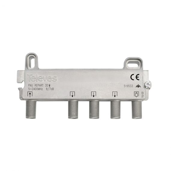 PAU Distributor 3 Outputs Connector F 8 dB Televes