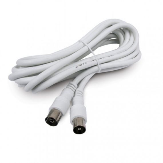 Antenna Cable 1.5m IEC Male/Female White Axil