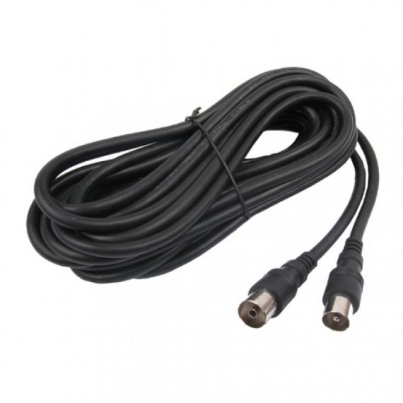 Antenna Cable 5m IEC Male/Female Black Axil