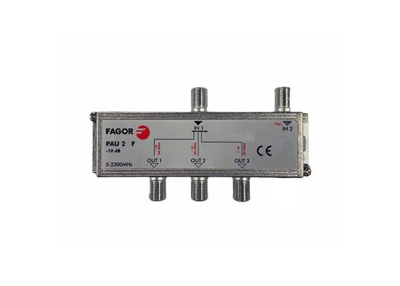 PAU Repartidor 3 Salidas Conector F 6.5dB Fagor