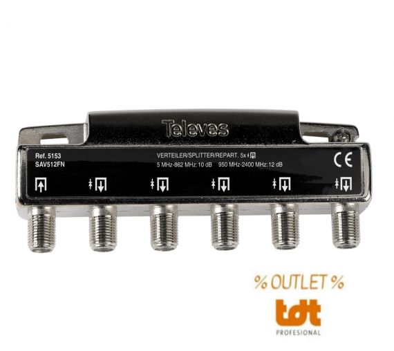 Interior Distributor 5351 Televes 5 Outputs Connection F