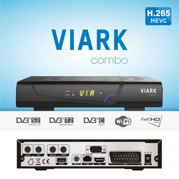 VIARK COMBO DVB-S2 / DVB-T2 / DVB-C WIFI FULL HD