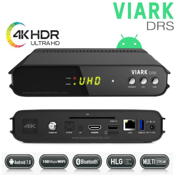 VIARK DRS 4K Android 7.0 Satellite Receiver