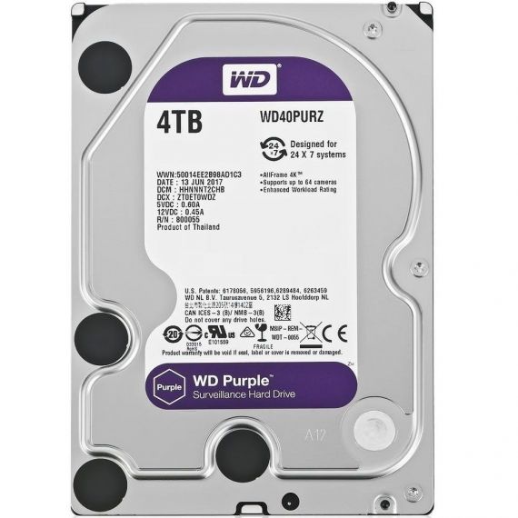 Disco duro Western Digital Purple con 4 TB WD40PURZ